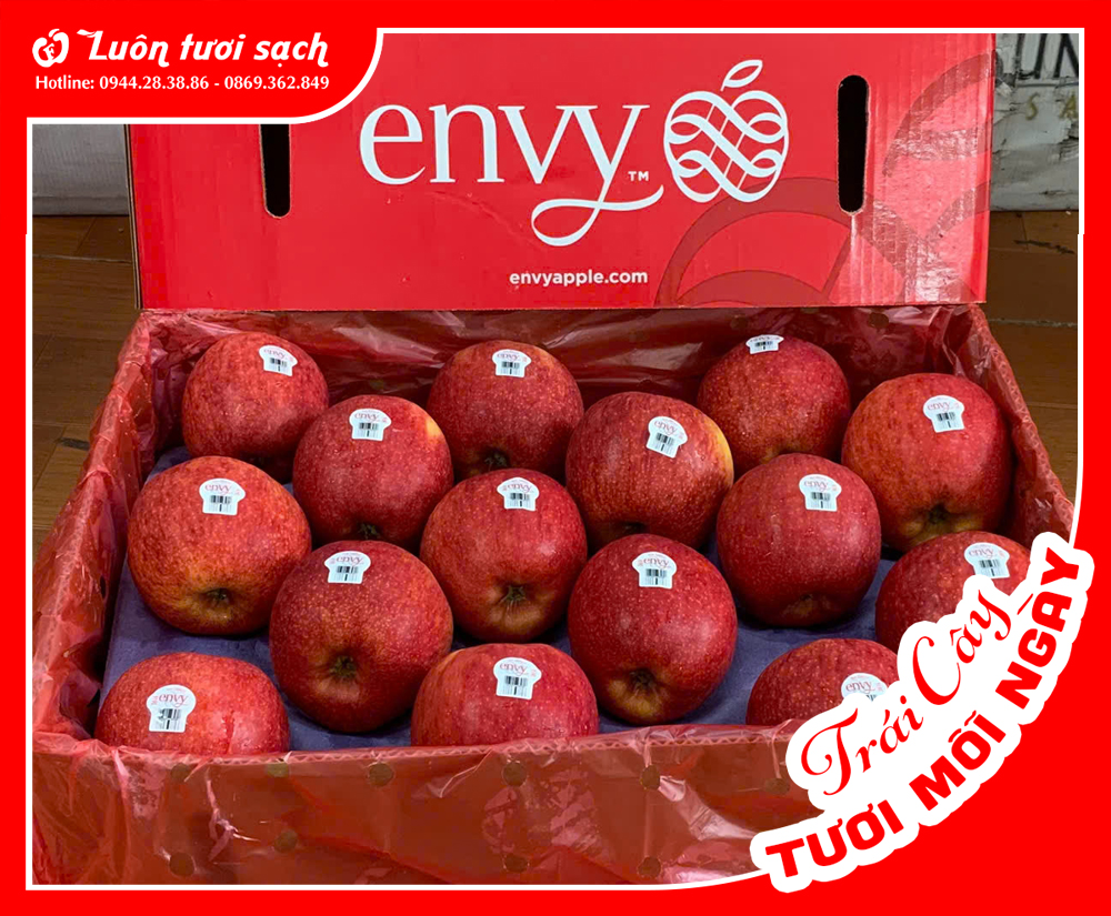 Táo Envy Mỹ sz 24-28 nguyên thùng 9 kg